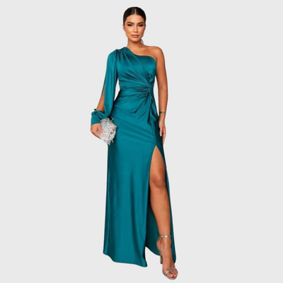 Elegante abito lungo monospalla
