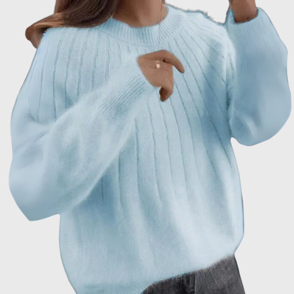 Maglione girocollo con collo morbido
