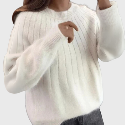 Maglione girocollo con collo morbido