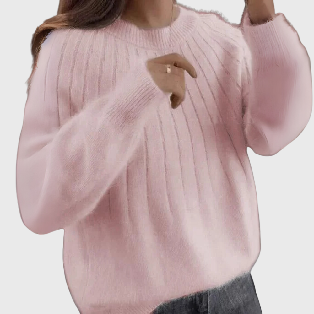 Maglione girocollo con collo morbido
