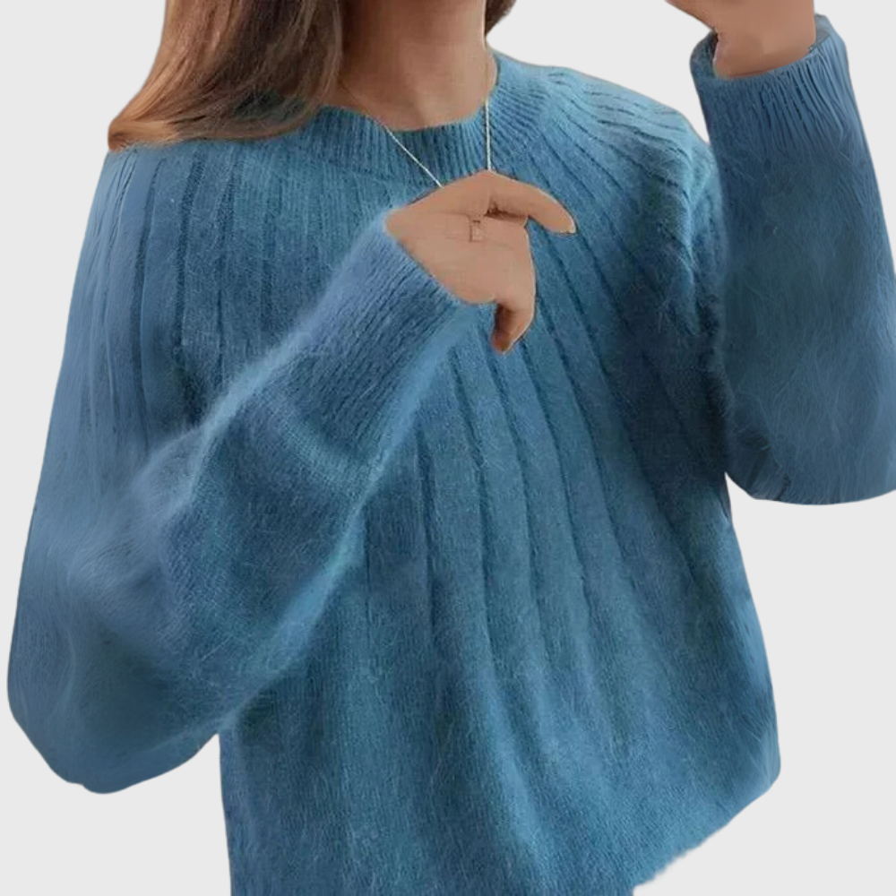Maglione girocollo con collo morbido