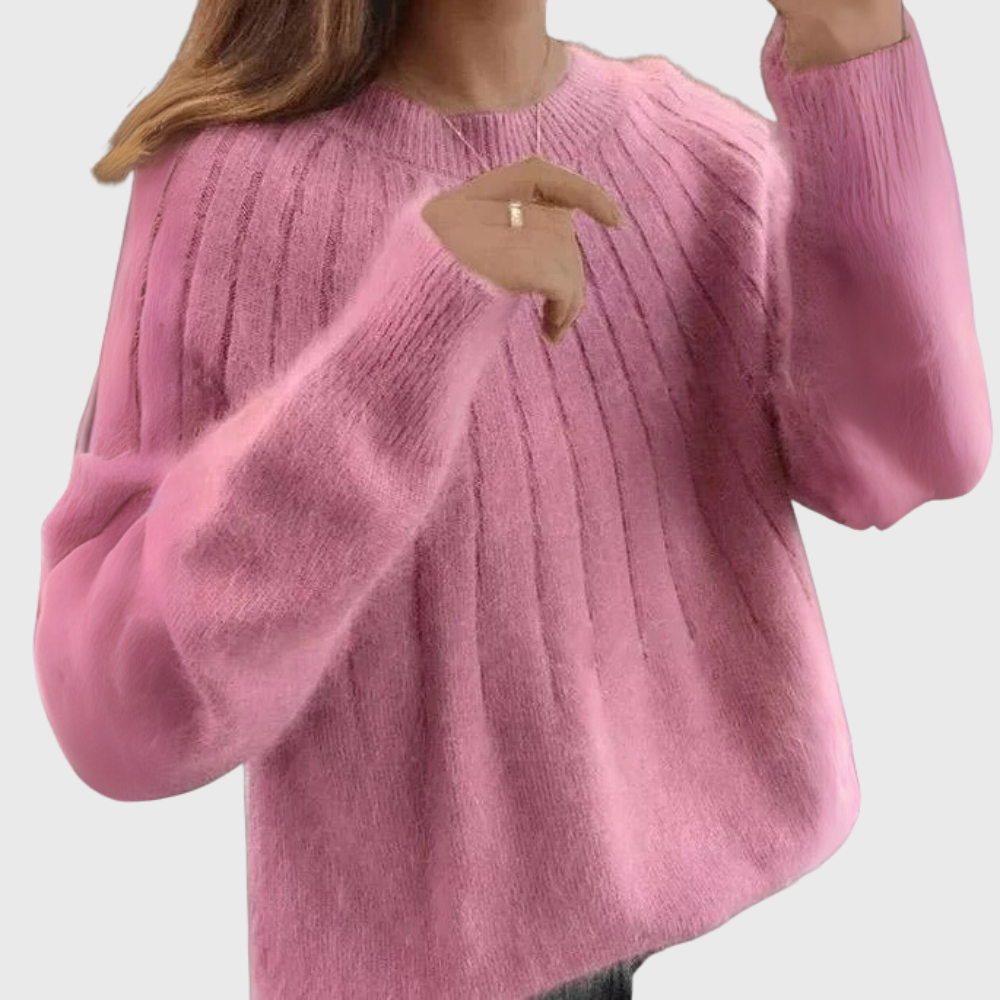Maglione girocollo con collo morbido