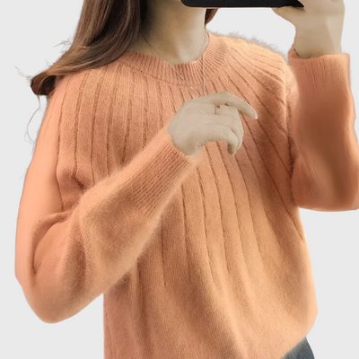 Maglione girocollo con collo morbido