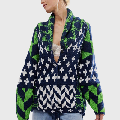 Cardigan oversize a maniche lunghe