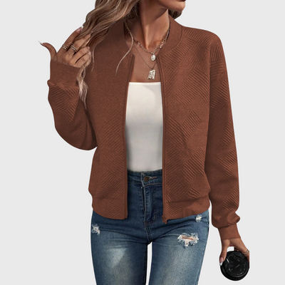 Bomber strutturato con chiusura lampo