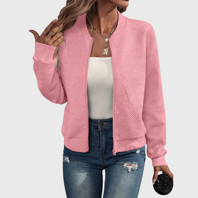 Bomber strutturato con chiusura lampo