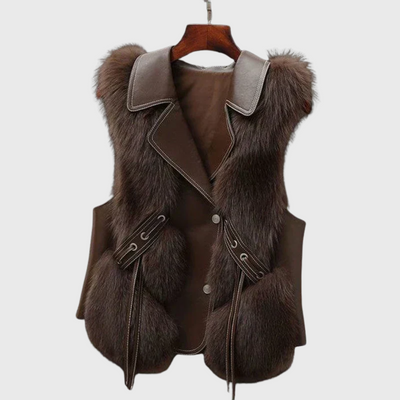 Elegante gilet in pelle
