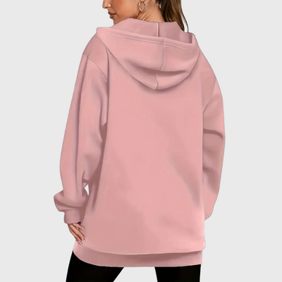 Giacca con cappuccio e motivo geometrico