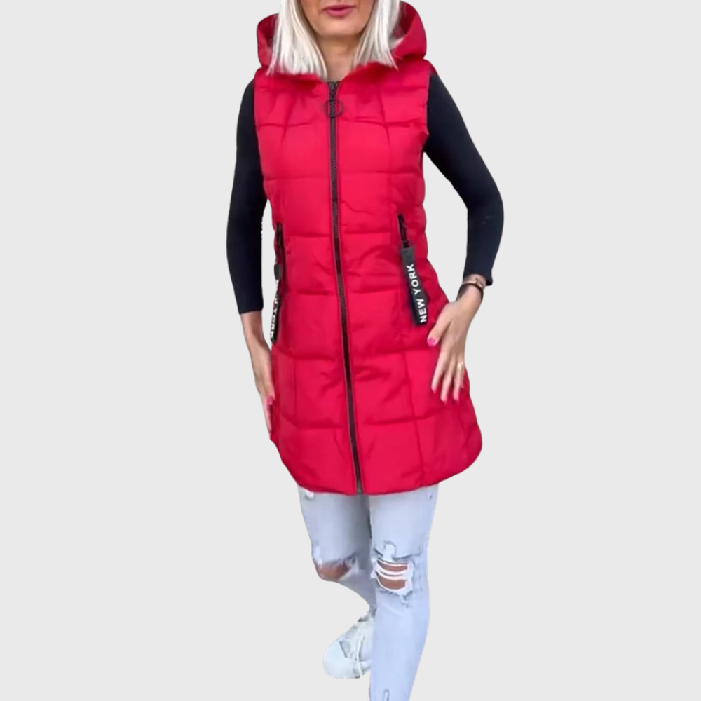 Cappotto imbottito senza maniche