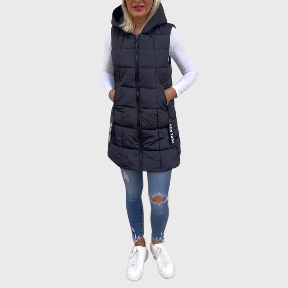 Cappotto imbottito senza maniche