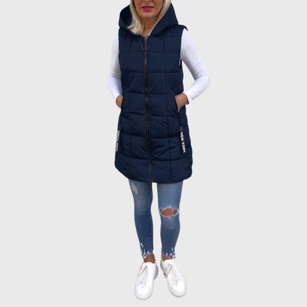Cappotto imbottito senza maniche