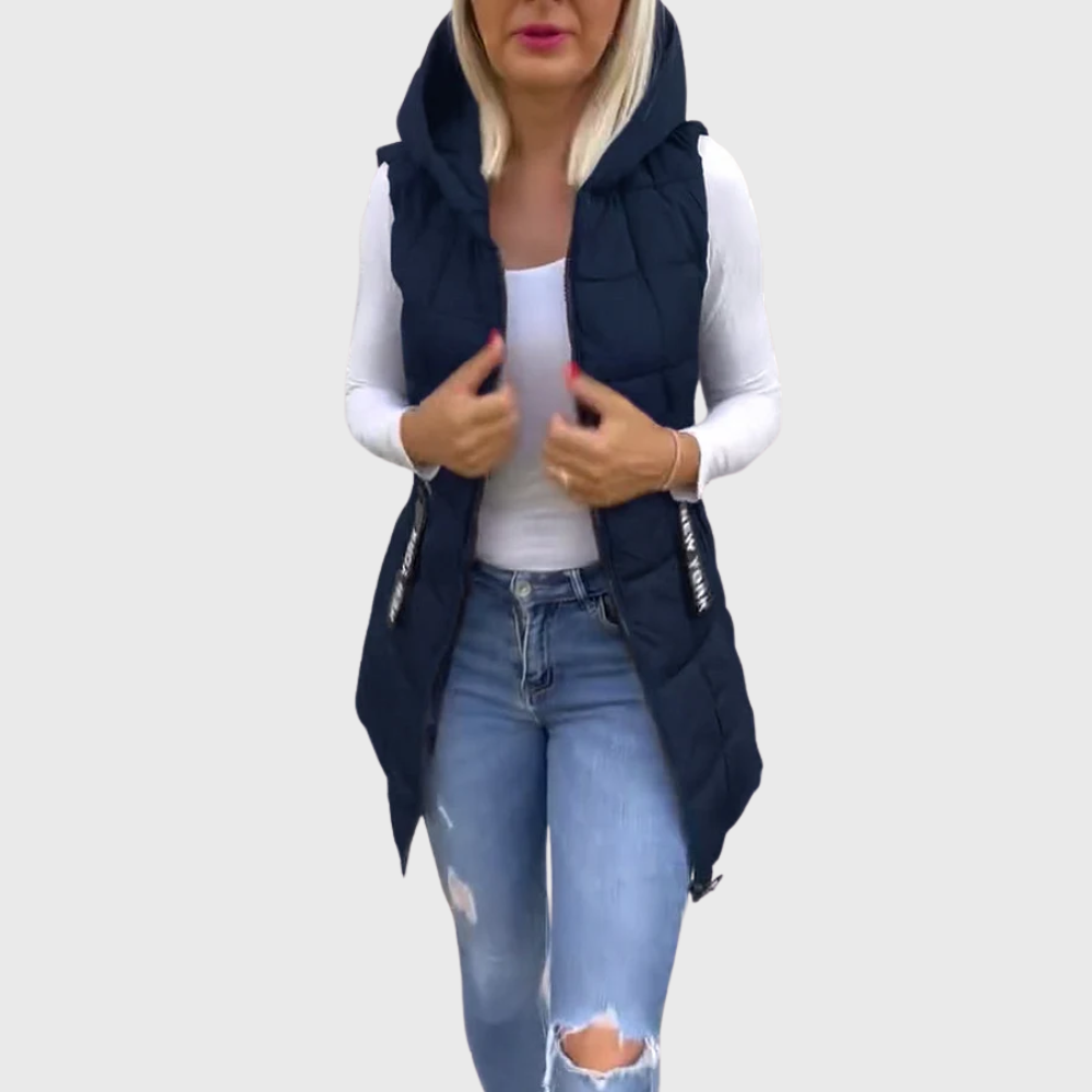 Cappotto imbottito senza maniche