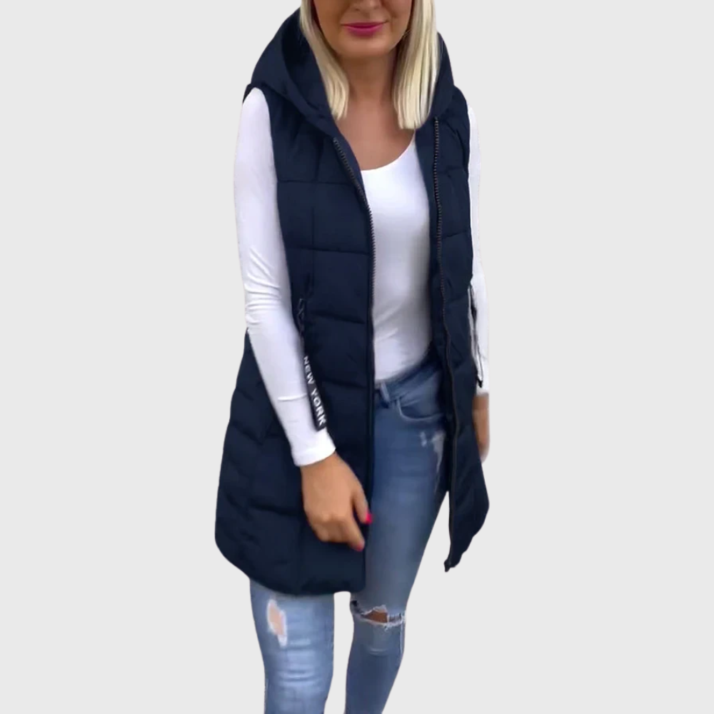 Cappotto imbottito senza maniche