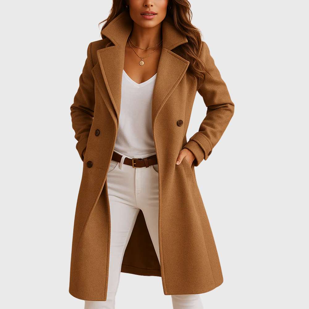 Cappotto lungo con abbottonatura