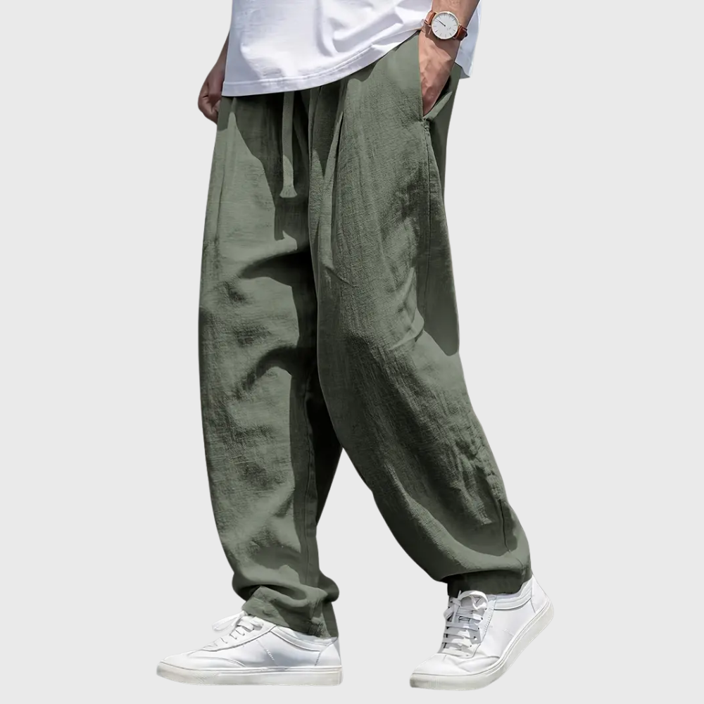 Pantaloni Traspiranti In Cotone Con Tasche