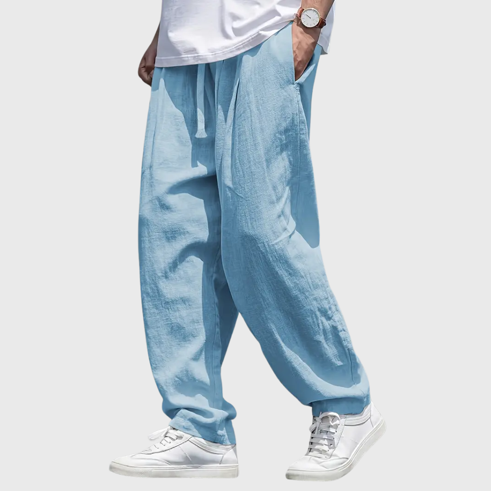 Pantaloni Traspiranti In Cotone Con Tasche