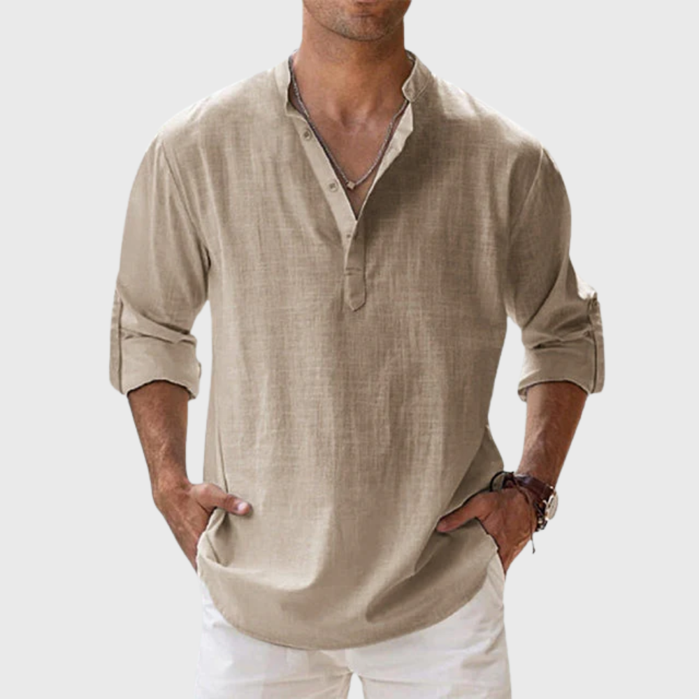Camicia in lino traspirante