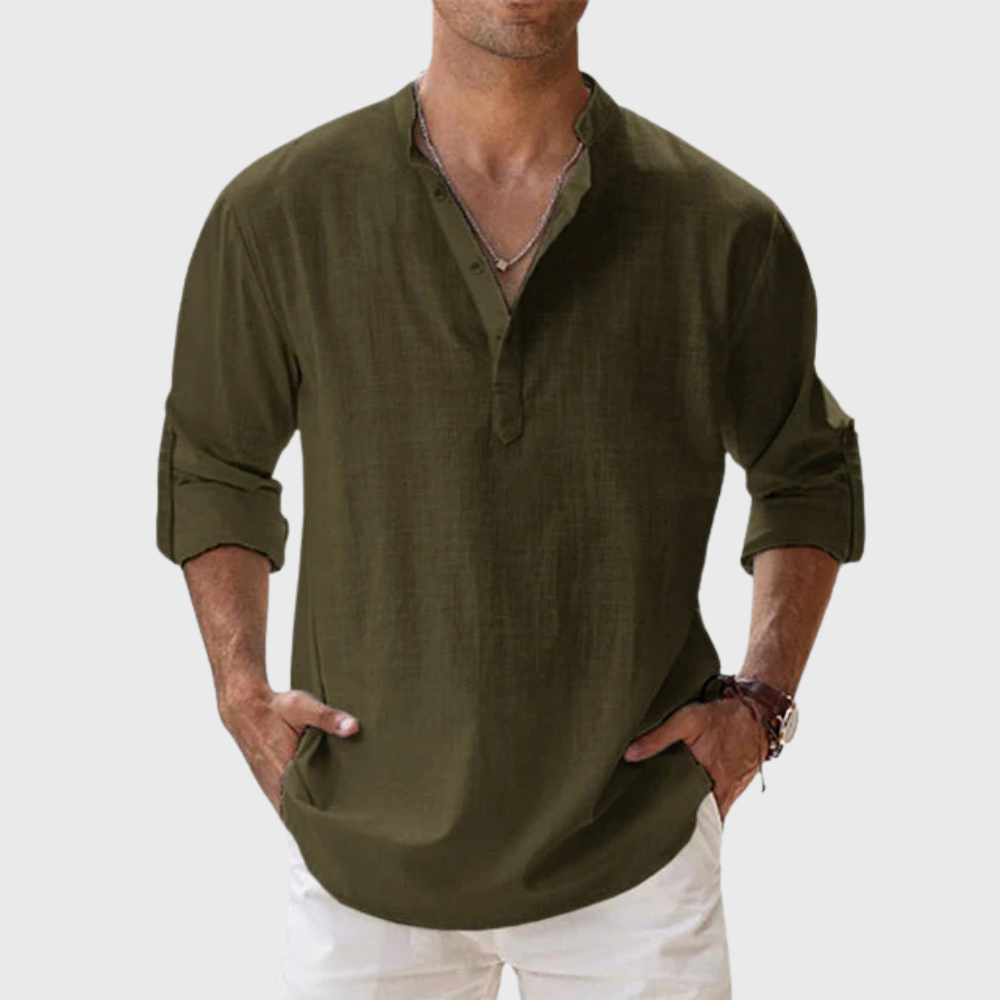 Camicia in lino traspirante