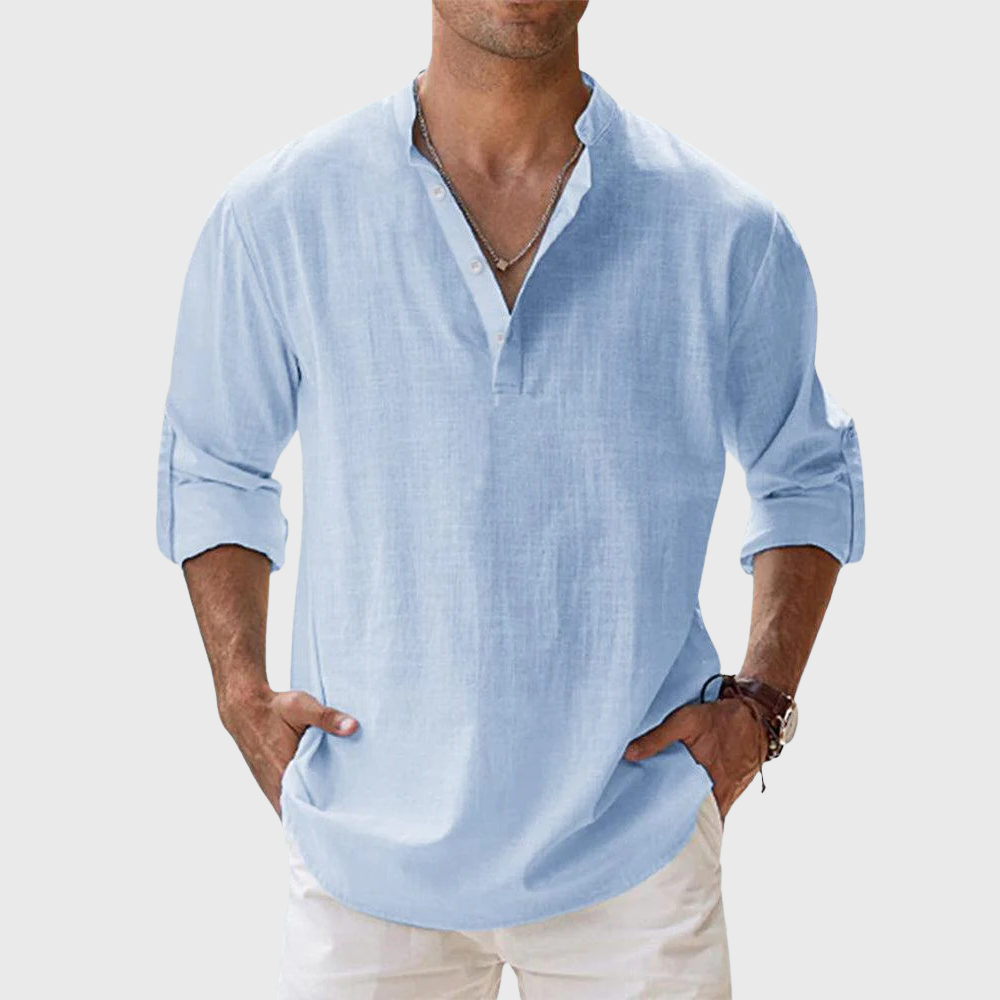 Camicia in lino traspirante