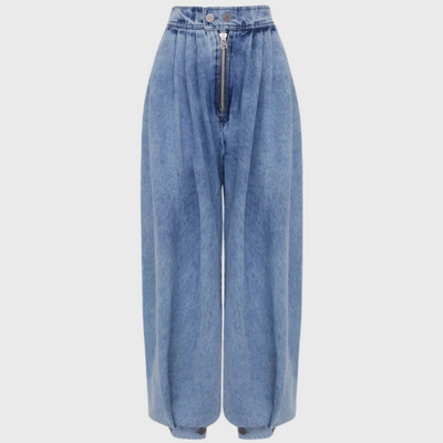 Jeans a vita alta con taglio a palloncino