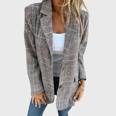 Elegante blazer invernale a quadri