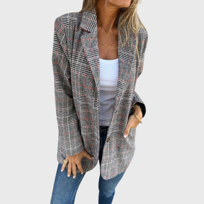 Elegante blazer invernale a quadri