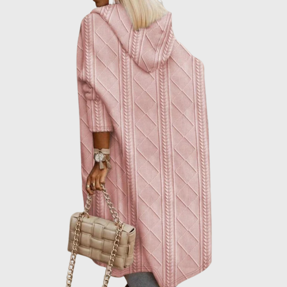 Cardigan a maniche lunghe con cappuccio