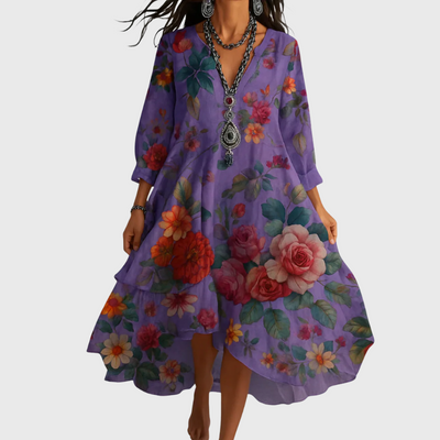 Abito Maxi Floreale Bohemien e Leggero