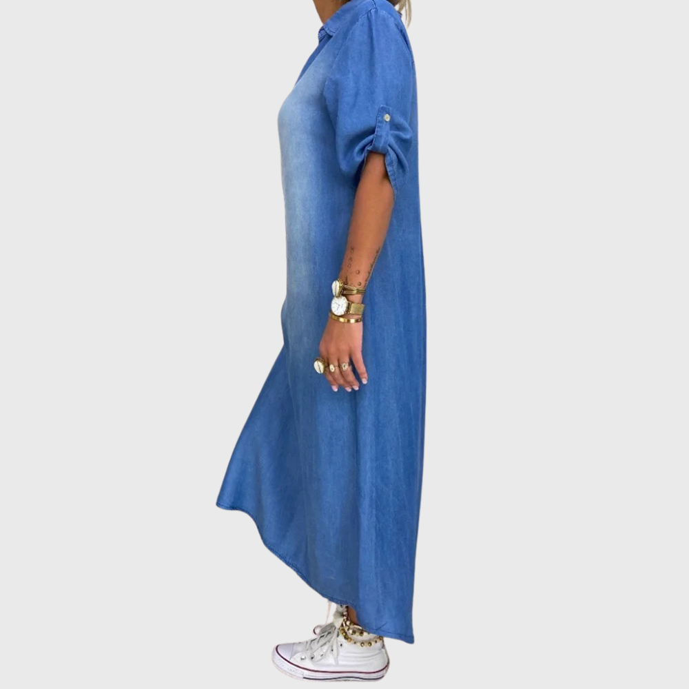 Abito Lungo Stile Jeans