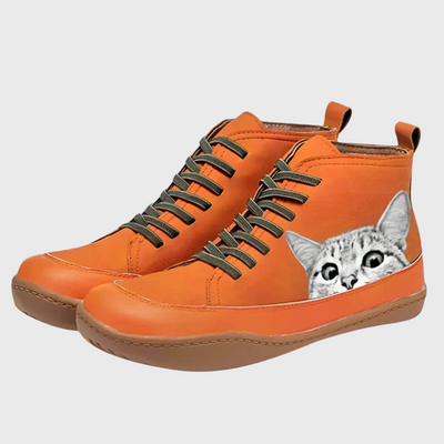 Stivaletti in pelle per gli amanti dei gatti