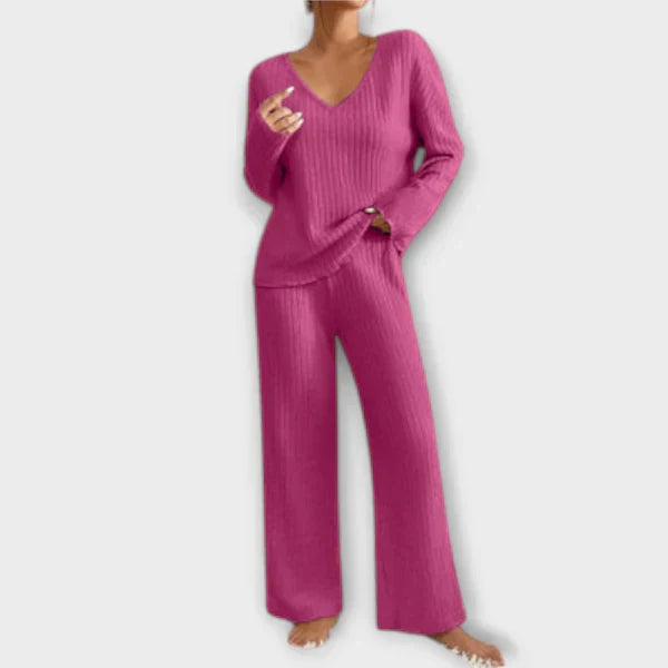 Set di lettini a righe