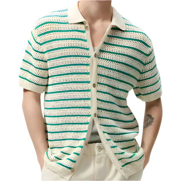 Marbella - Camicia con bottoni in maglia