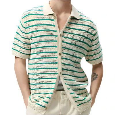 Marbella - Camicia con bottoni in maglia