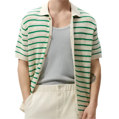 Marbella - Camicia con bottoni in maglia
