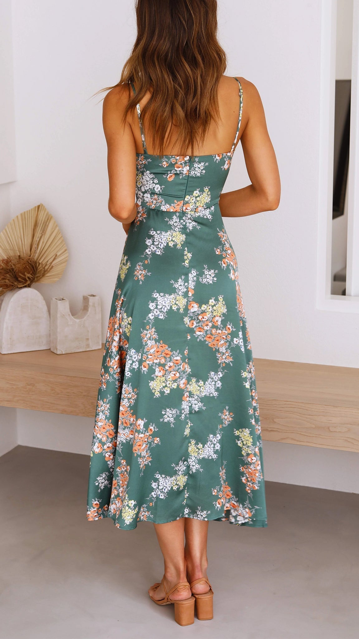 Myla | Abito Midi in Raso con Fiori