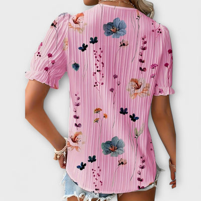 Emily - Blusa elegante con scollo a V