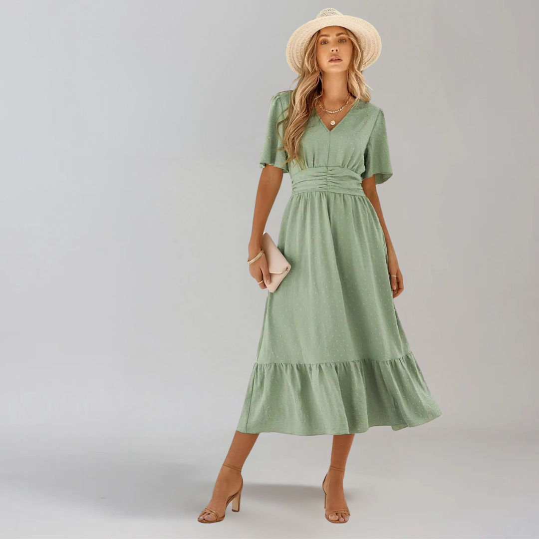 Aria™ | Abito Midi con Scollo a V