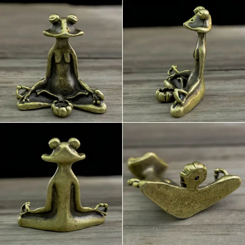 Meditoad - Elegante porta incenso in metallo a forma di zaba
