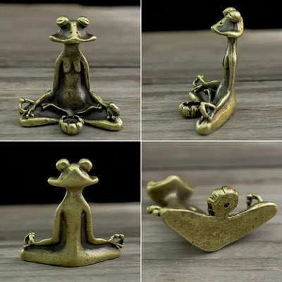 Meditoad - Elegante porta incenso in metallo a forma di zaba