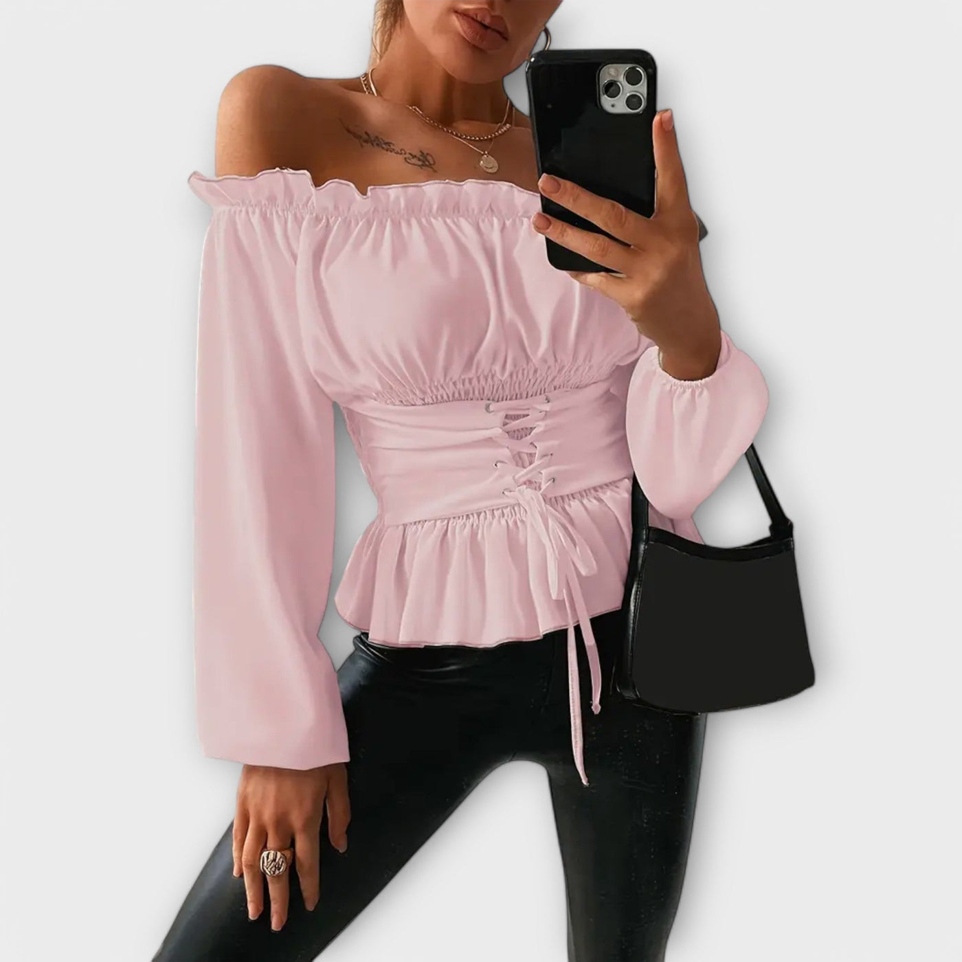 Amelia - Blusa con volant