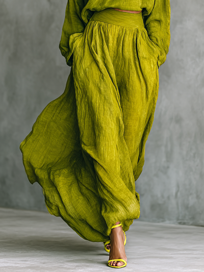 Completo Donna Verde con Collo Alto