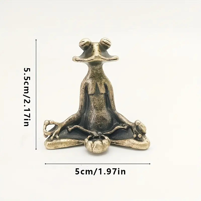 Meditoad - Elegante porta incenso in metallo a forma di zaba