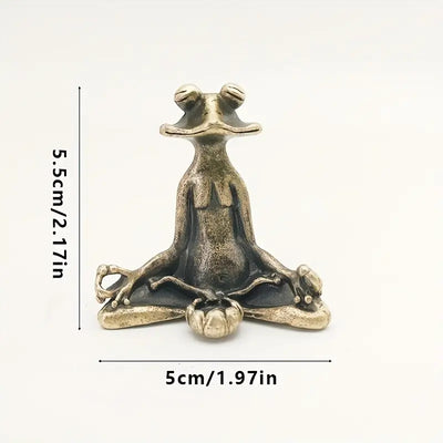 Meditoad - Elegante porta incenso in metallo a forma di zaba