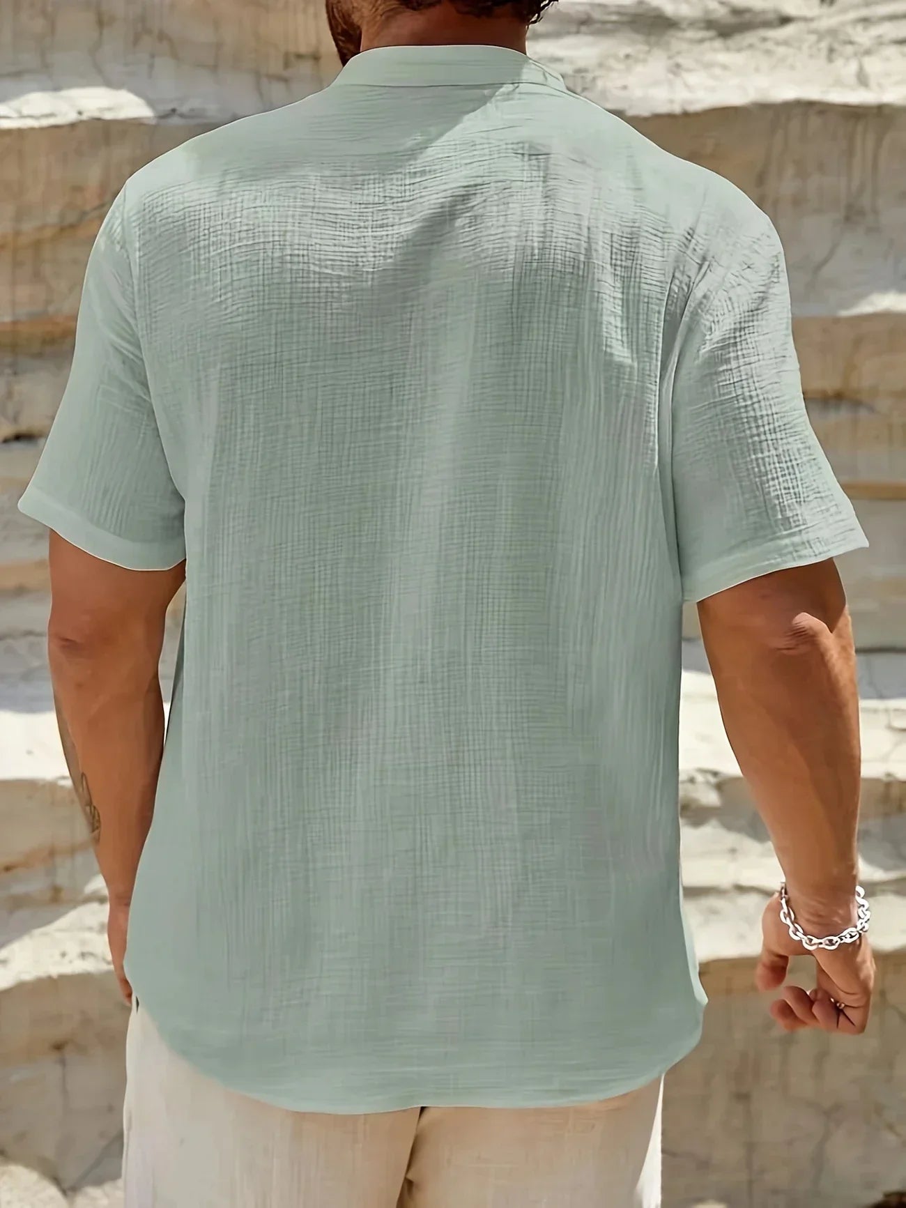 Lenoir™ | Chemise d’été élégante à col montant
