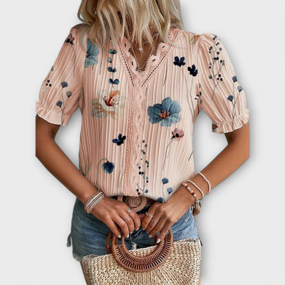 Emily - Blusa elegante con scollo a V
