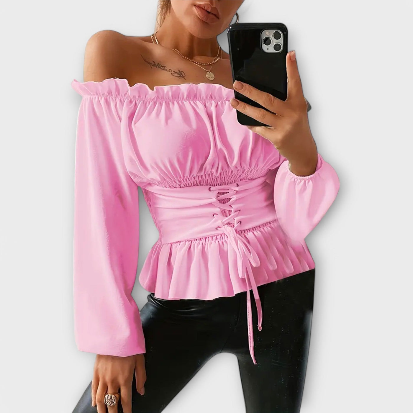 Amelia - Blusa con volant