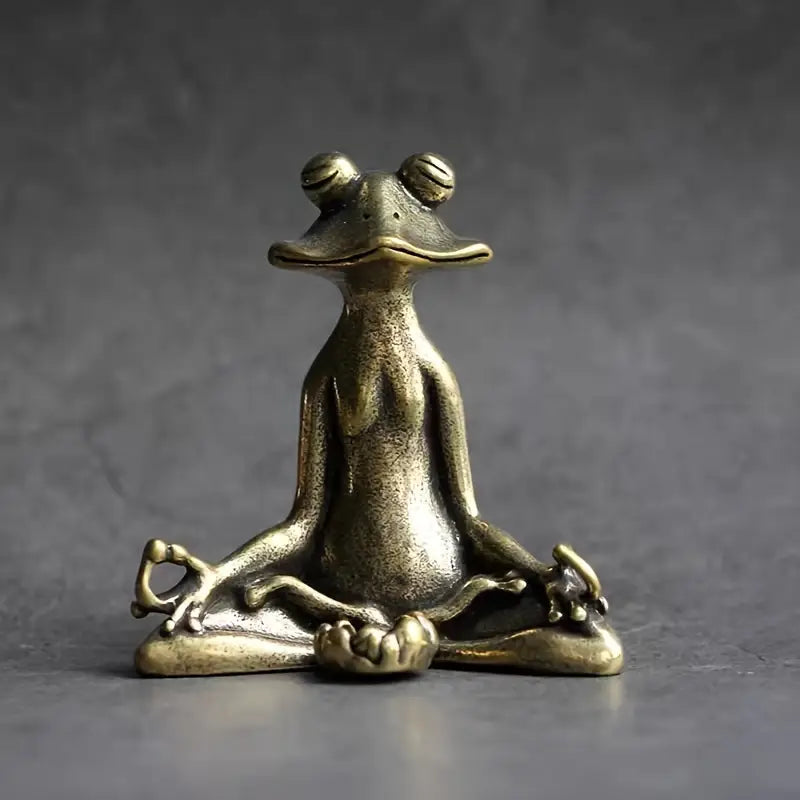 Meditoad - Elegante porta incenso in metallo a forma di zaba