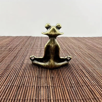Meditoad - Elegante porta incenso in metallo a forma di zaba
