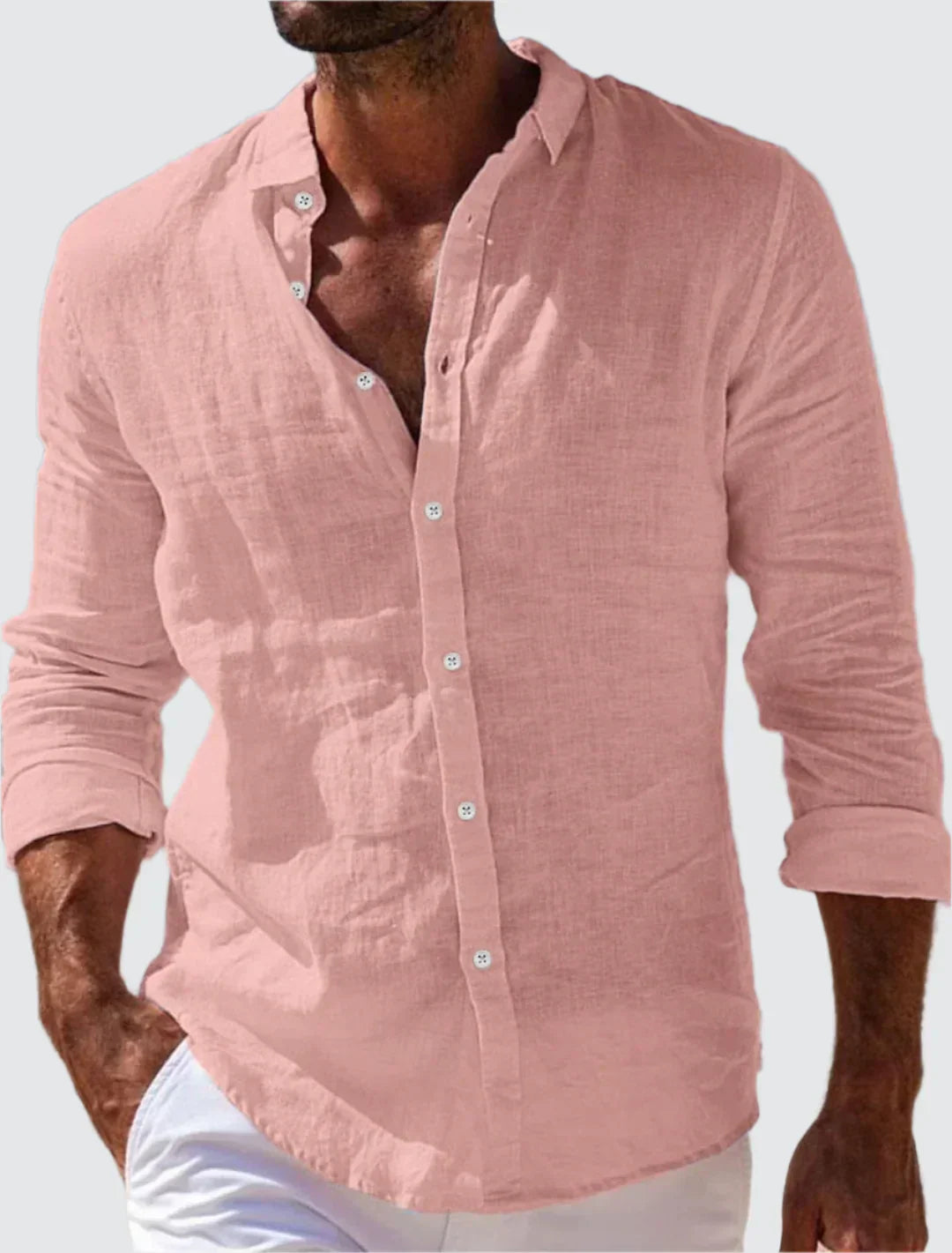 Cotone e Lino Elegante Polo Casual