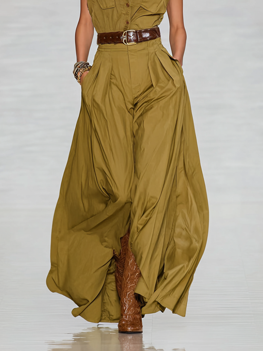 Abito Maxi Camicia in Cotone Mistao